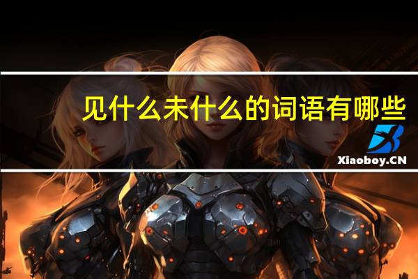 见什么未什么的词语有哪些?