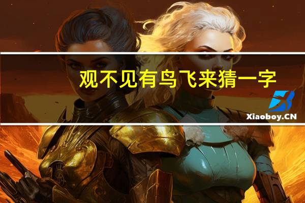 观不见有鸟飞来猜一字（观不见有鸟飞来）