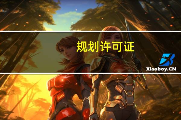 规划许可证（规划许可）