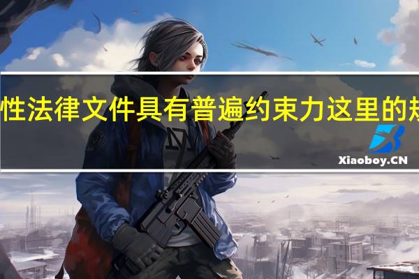 规范性法律文件具有普遍约束力这里的规范性是指