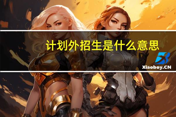 计划外招生是什么意思