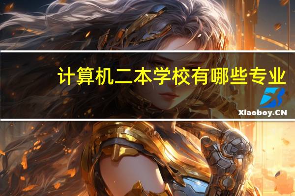 计算机二本学校有哪些专业