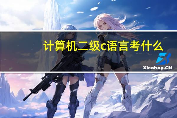 计算机二级c语言考什么