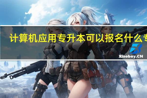 计算机应用专升本可以报名什么专业
