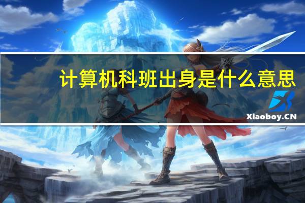 计算机科班出身是什么意思