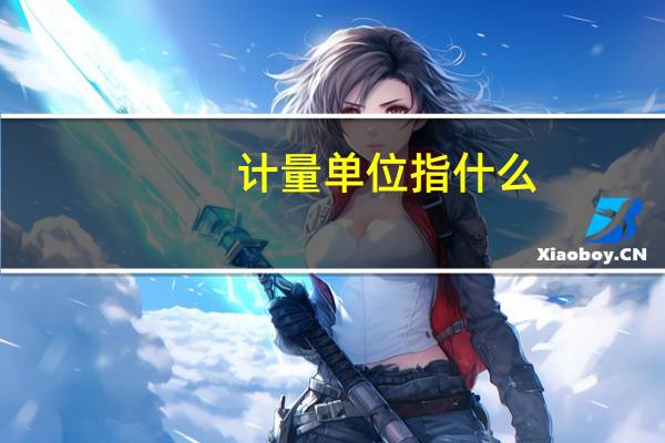 计量单位指什么(目是什么计量单位)