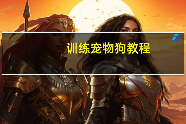 训练宠物狗教程