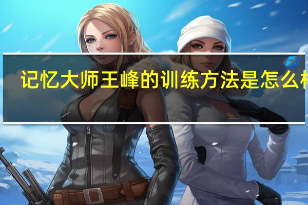 记忆大师王峰的训练方法是怎么样的