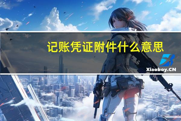 记账凭证附件什么意思