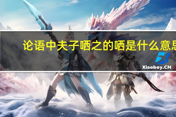 论语中夫子哂之的哂是什么意思