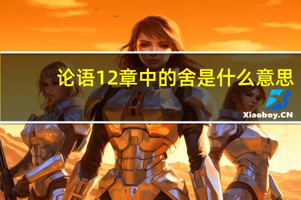 论语12章中的舍是什么意思
