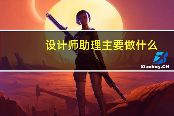 设计师助理主要做什么