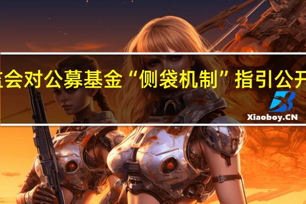 证监会对公募基金“侧袋机制”指引公开征求意见