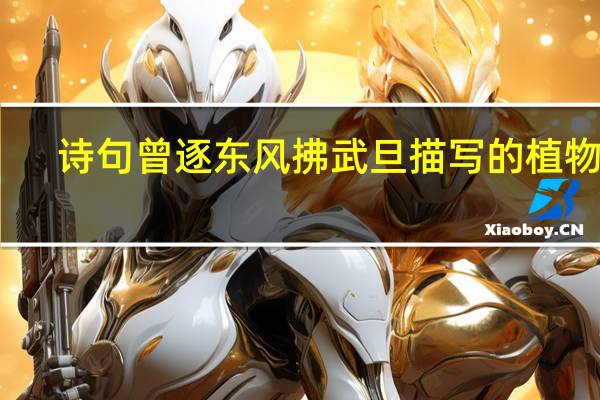 诗句曾逐东风拂武旦描写的植物是