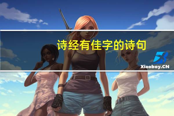 诗经有佳字的诗句