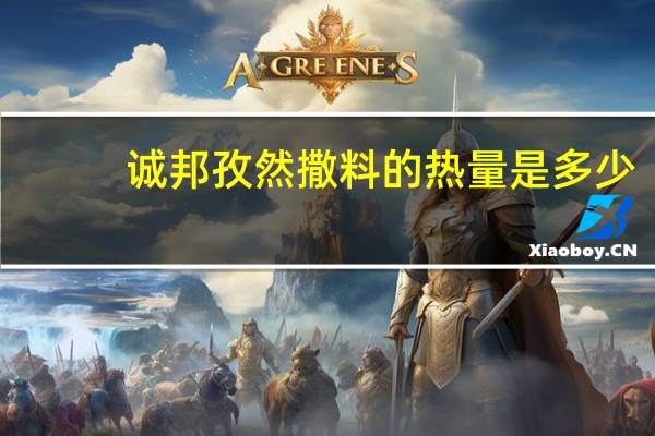 诚邦 孜然撒料的热量是多少