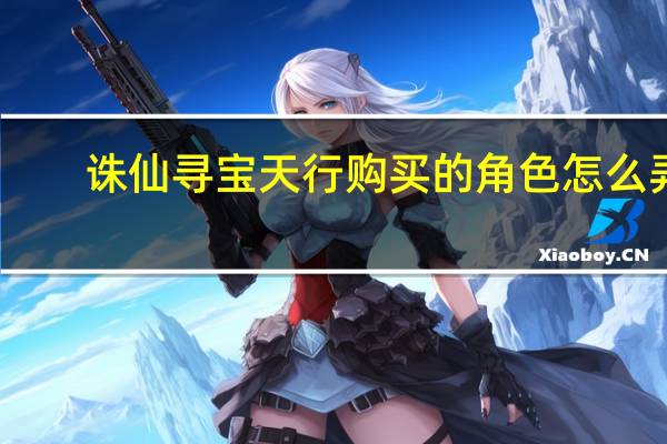 诛仙寻宝天行购买的角色怎么弄（诛仙寻宝天寻）