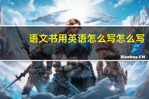 语文书用英语怎么写怎么写
