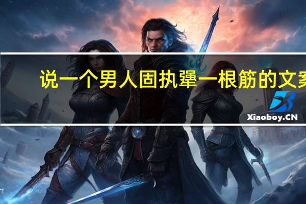 说一个男人固执犟一根筋的文案