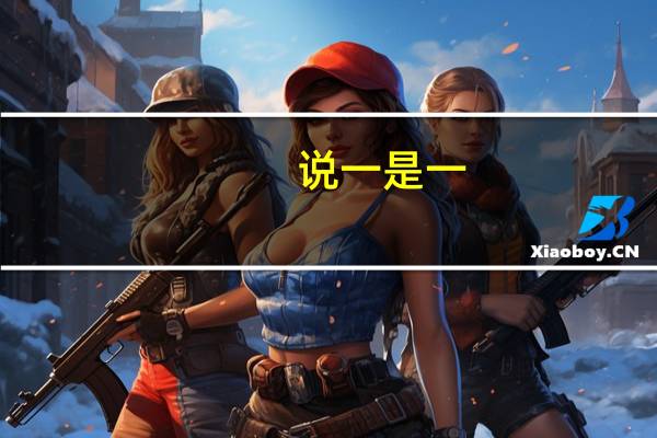 说一是一，说二是二意思是什么