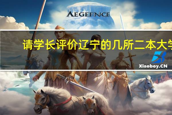 请学长评价辽宁的几所二本大学，我准备报考