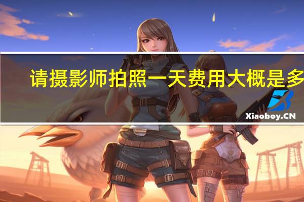 请摄影师拍照一天费用大概是多少