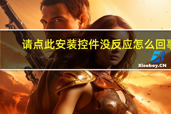 请点此安装控件没反应怎么回事（请点此安装）