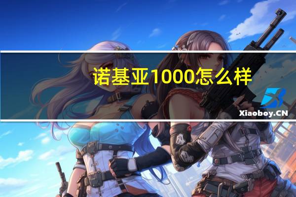 诺基亚1000怎么样(诺基亚1000怎么样)