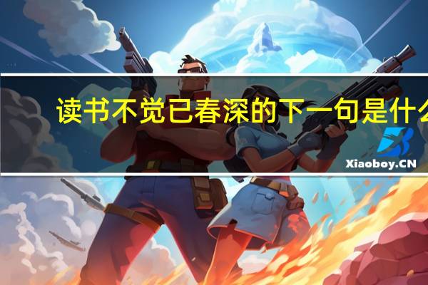 读书不觉已春深的下一句是什么