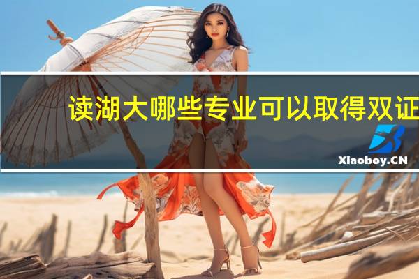 读湖大哪些专业可以取得双证