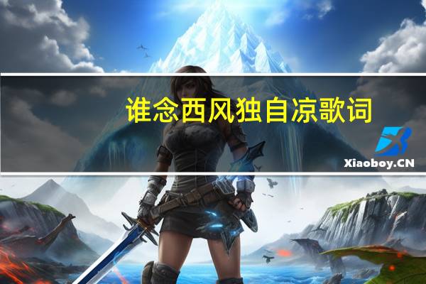 谁念西风独自凉歌词