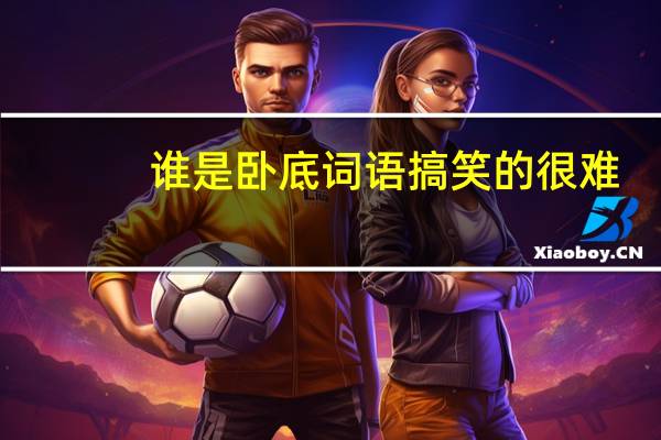 谁是卧底词语搞笑的很难（谁是卧底词语最新搞笑）