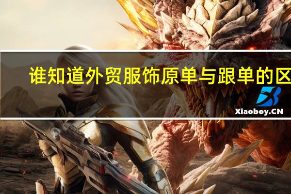 谁知道外贸服饰原单与跟单的区别