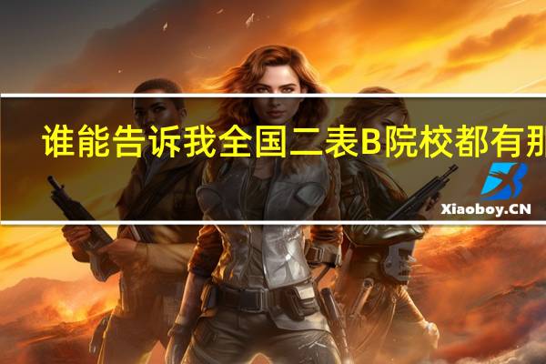 谁能告诉我全国二表B院校都有那些