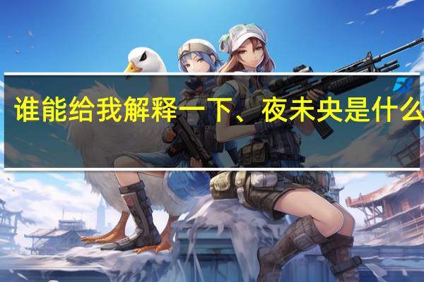 谁能给我解释一下、夜未央是什么意思