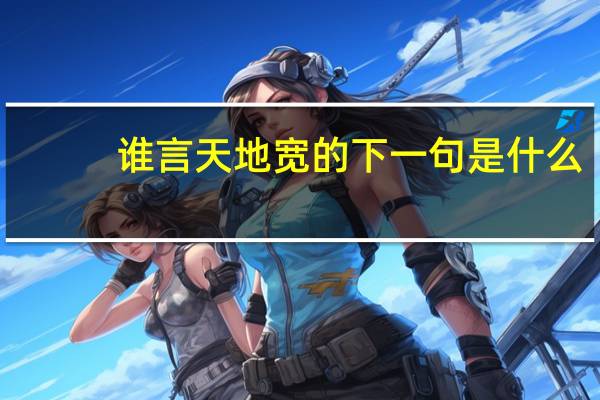 谁言天地宽的下一句是什么