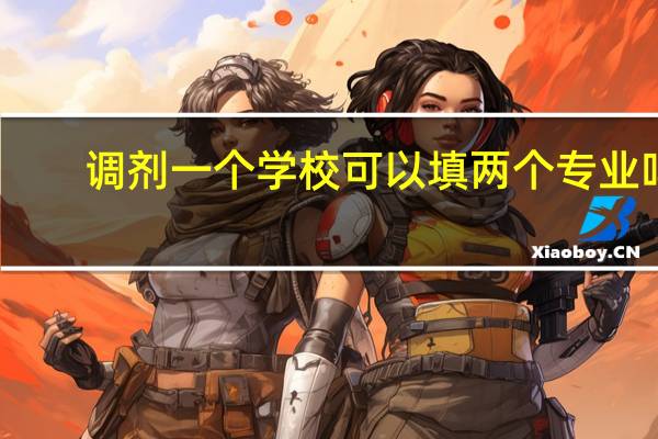 调剂一个学校可以填两个专业吗