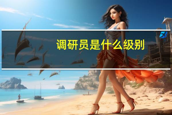 调研员是什么级别（调研员是什么级别）