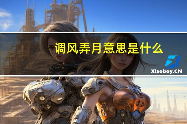 调风弄月意思是什么