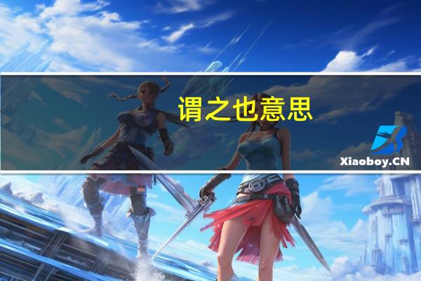 谓之也意思