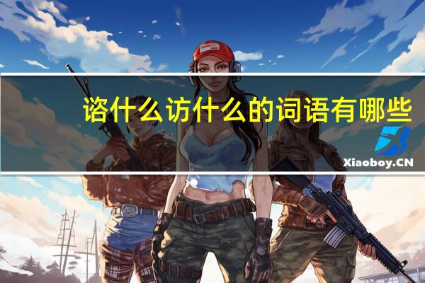 谘什么访什么的词语有哪些?