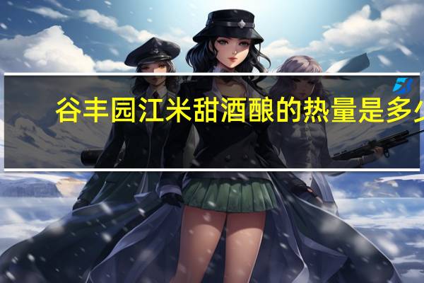 谷丰园 江米甜酒酿的热量是多少