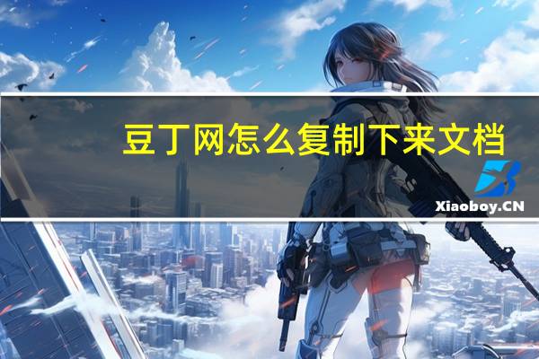 豆丁网怎么复制下来文档（豆丁网怎么免费复制）