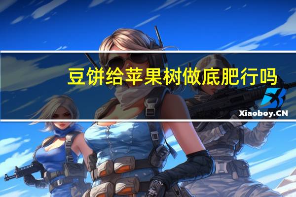 豆饼给苹果树做底肥行吗