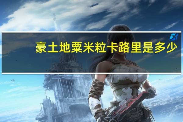 豪土地 粟米粒卡路里是多少
