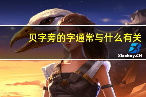 贝字旁的字通常与什么有关（贝字旁的字）