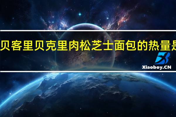 贝客里 贝克里 肉松芝士面包的热量是多少