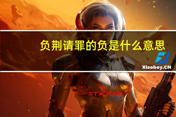 负荆请罪的负是什么意思