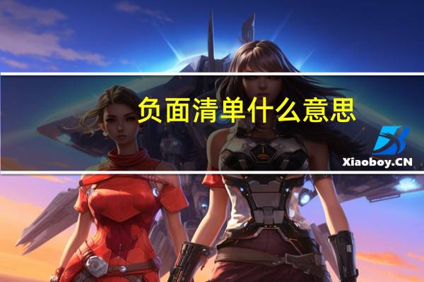 负面清单什么意思