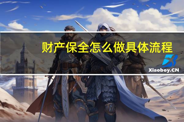 财产保全怎么做具体流程（财产保全）